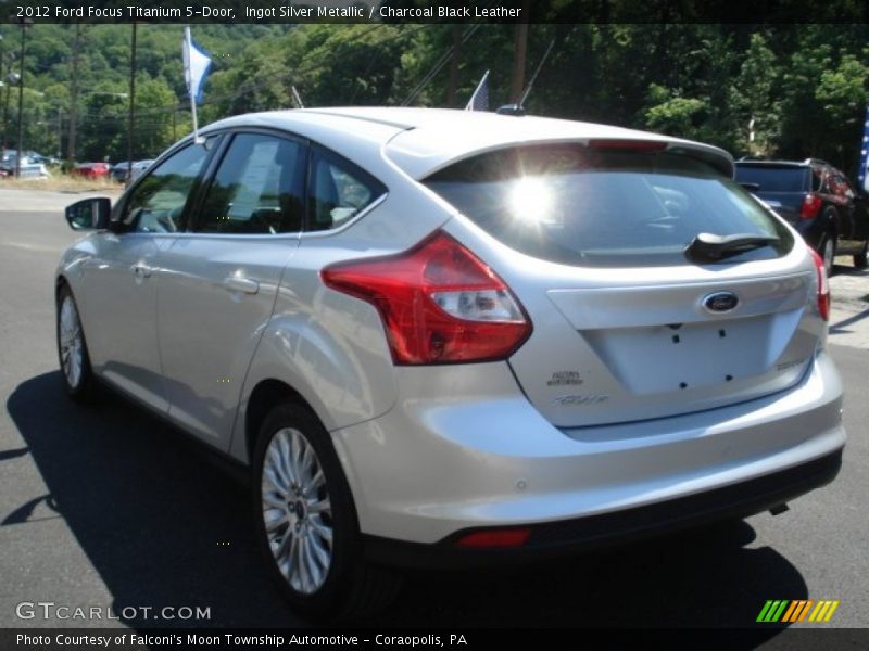 Ingot Silver Metallic / Charcoal Black Leather 2012 Ford Focus Titanium 5-Door