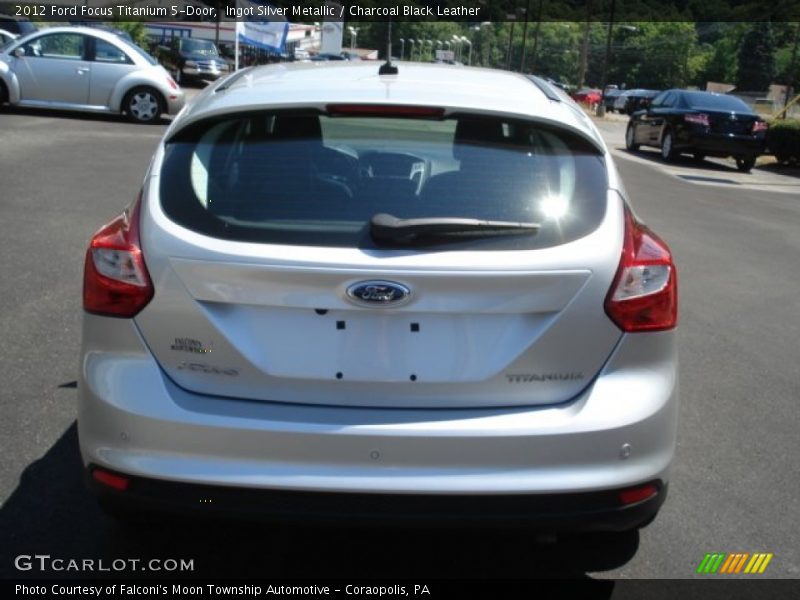 Ingot Silver Metallic / Charcoal Black Leather 2012 Ford Focus Titanium 5-Door