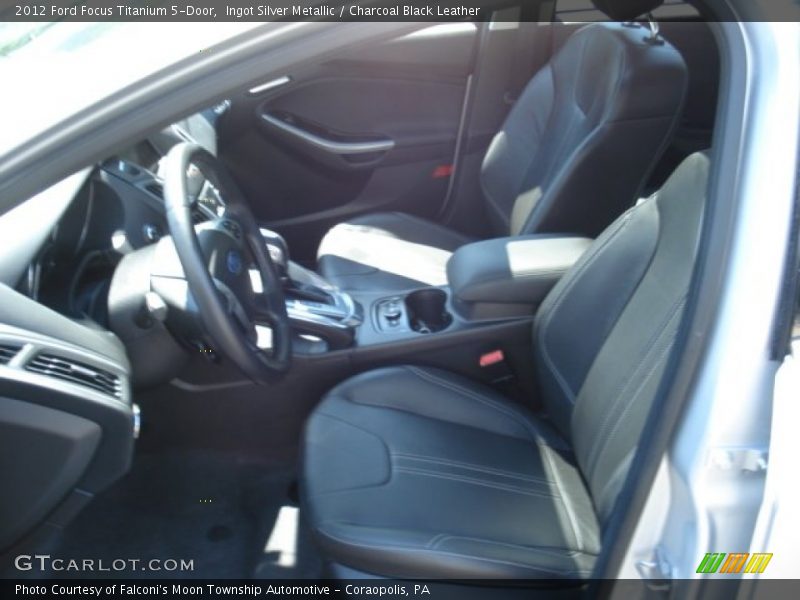 Ingot Silver Metallic / Charcoal Black Leather 2012 Ford Focus Titanium 5-Door