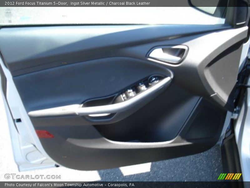 Ingot Silver Metallic / Charcoal Black Leather 2012 Ford Focus Titanium 5-Door