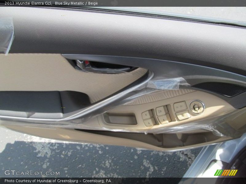 Blue Sky Metallic / Beige 2013 Hyundai Elantra GLS