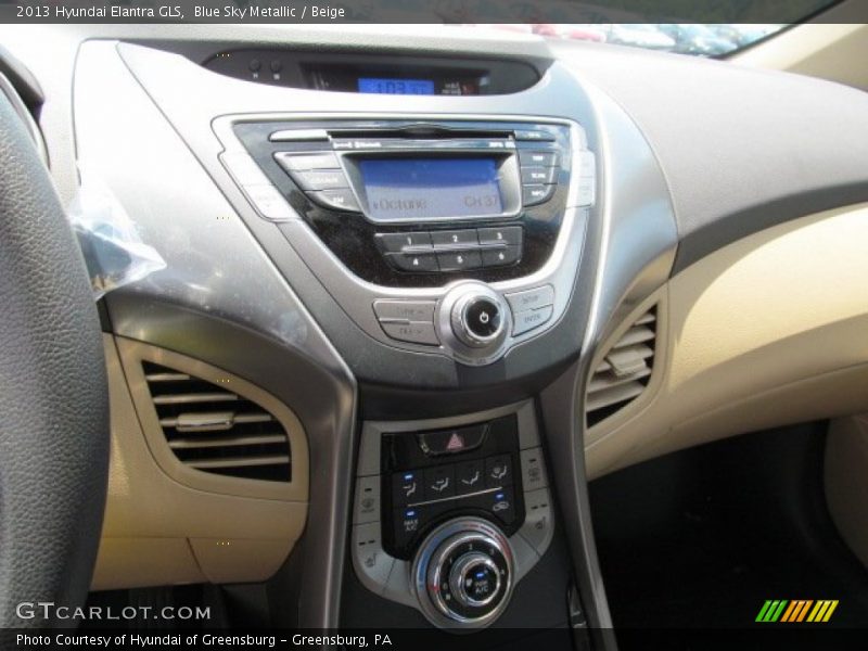 Blue Sky Metallic / Beige 2013 Hyundai Elantra GLS