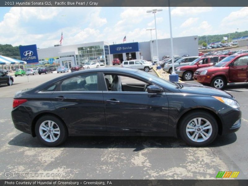 Pacific Blue Pearl / Gray 2013 Hyundai Sonata GLS