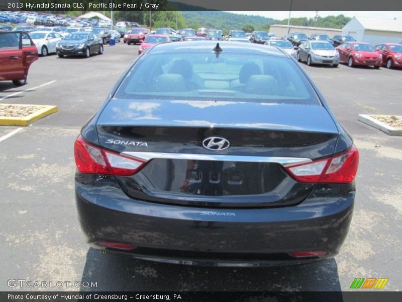 Pacific Blue Pearl / Gray 2013 Hyundai Sonata GLS