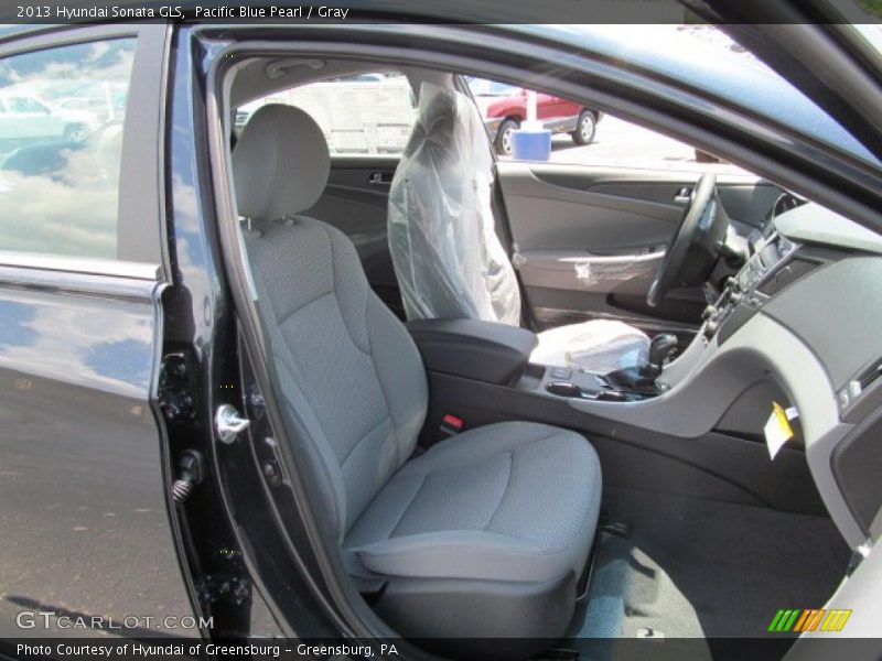 Pacific Blue Pearl / Gray 2013 Hyundai Sonata GLS