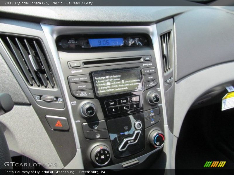 Pacific Blue Pearl / Gray 2013 Hyundai Sonata GLS