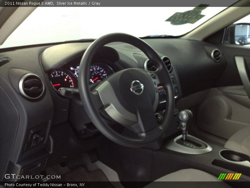 Silver Ice Metallic / Gray 2011 Nissan Rogue S AWD