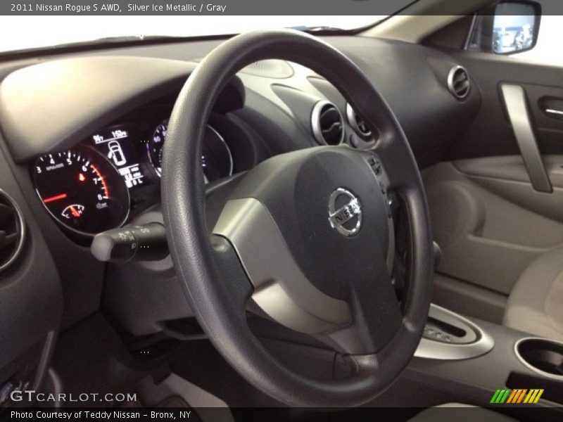 Silver Ice Metallic / Gray 2011 Nissan Rogue S AWD