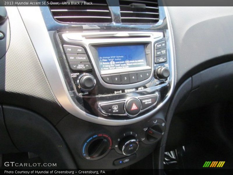 Controls of 2013 Accent SE 5 Door