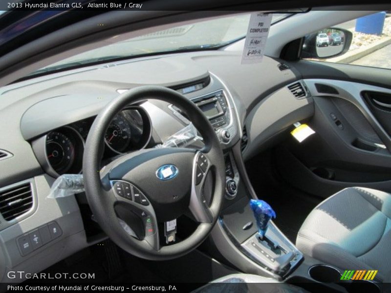 Atlantic Blue / Gray 2013 Hyundai Elantra GLS