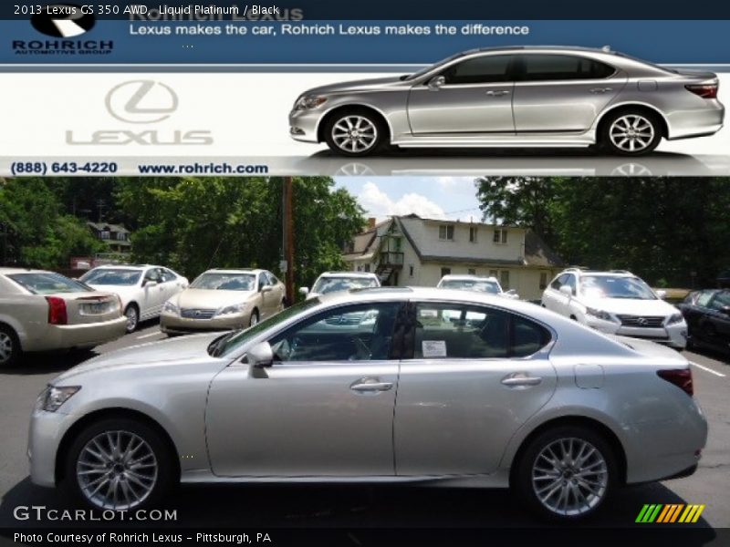 Liquid Platinum / Black 2013 Lexus GS 350 AWD