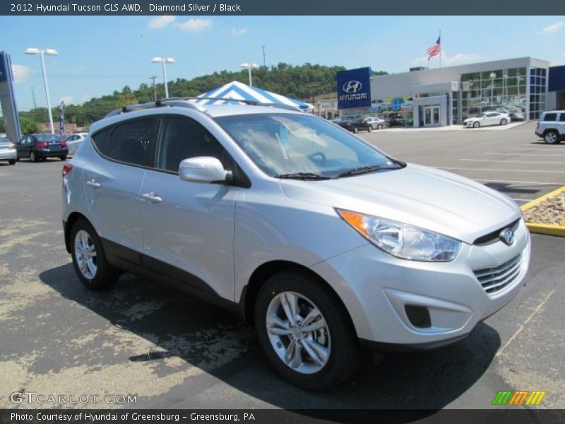 Diamond Silver / Black 2012 Hyundai Tucson GLS AWD