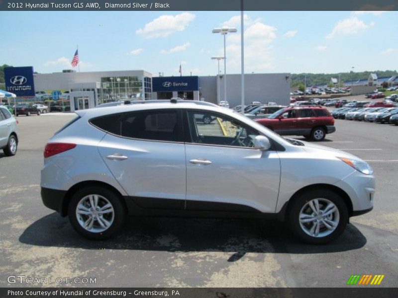 Diamond Silver / Black 2012 Hyundai Tucson GLS AWD