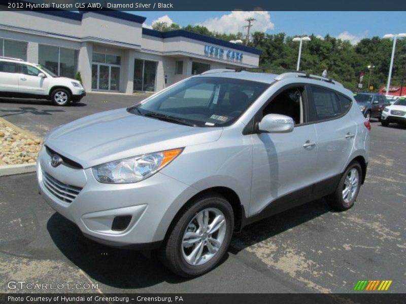 Diamond Silver / Black 2012 Hyundai Tucson GLS AWD