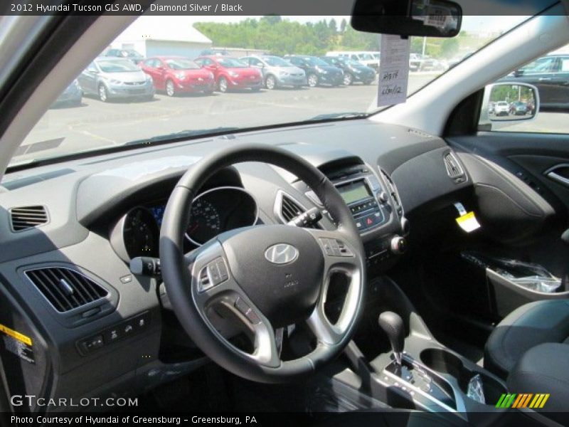 Diamond Silver / Black 2012 Hyundai Tucson GLS AWD