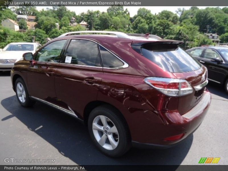 Claret Red Mica / Parchment/Espresso Birds Eye Maple 2013 Lexus RX 350 AWD