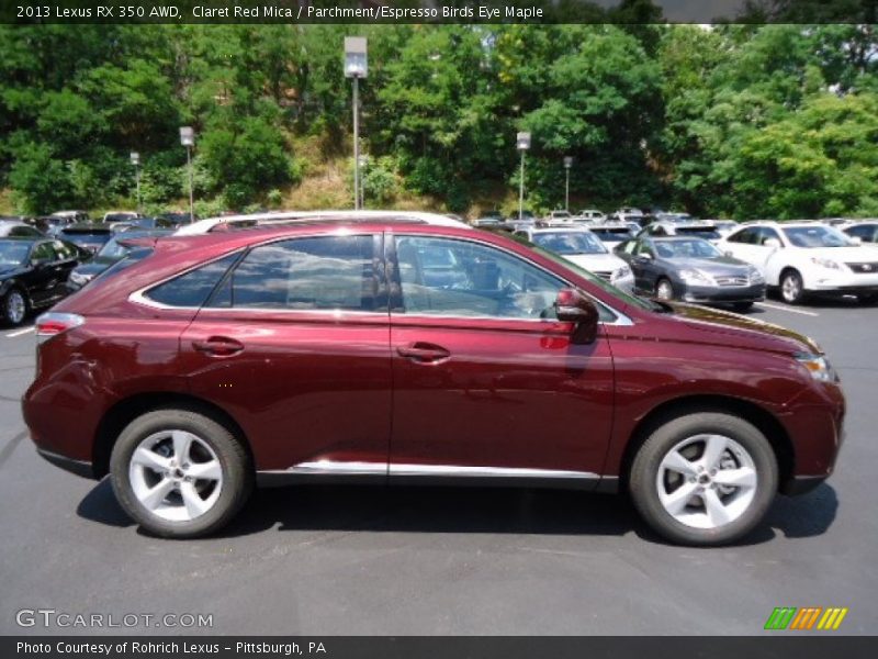 Claret Red Mica / Parchment/Espresso Birds Eye Maple 2013 Lexus RX 350 AWD