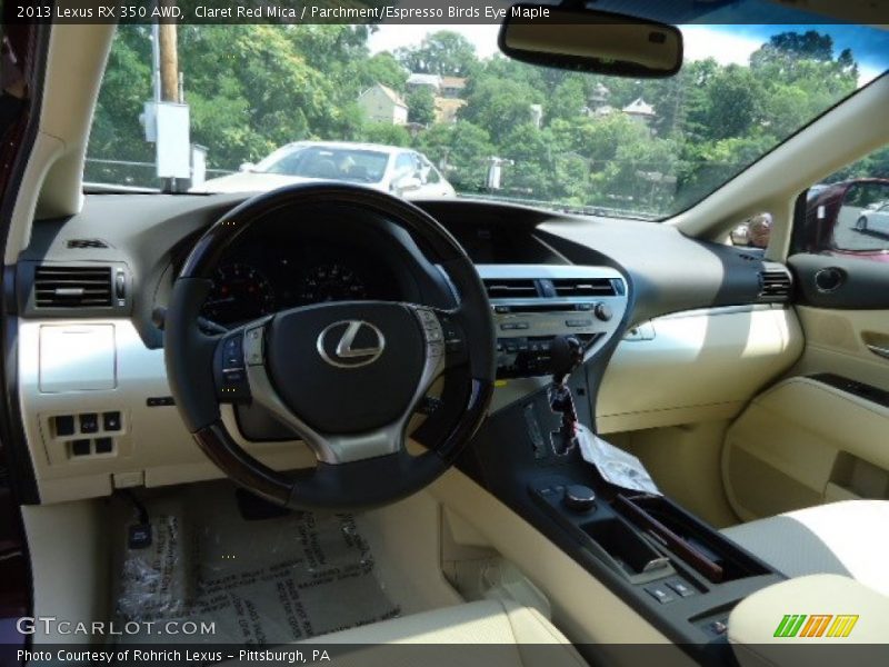 Claret Red Mica / Parchment/Espresso Birds Eye Maple 2013 Lexus RX 350 AWD