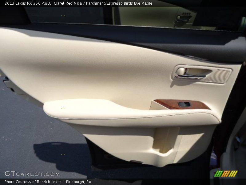 Claret Red Mica / Parchment/Espresso Birds Eye Maple 2013 Lexus RX 350 AWD