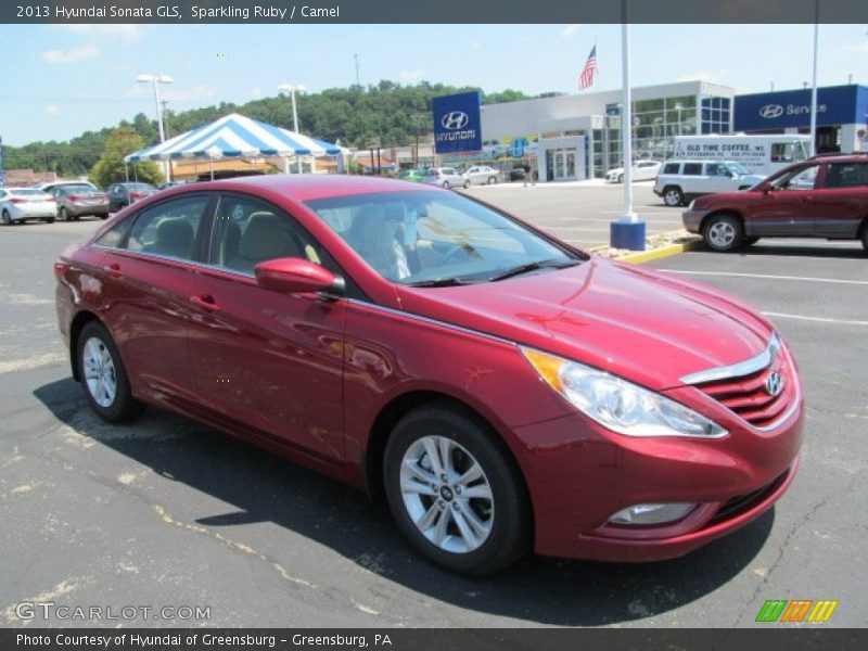 Sparkling Ruby / Camel 2013 Hyundai Sonata GLS