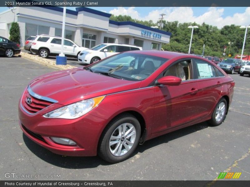 Sparkling Ruby / Camel 2013 Hyundai Sonata GLS