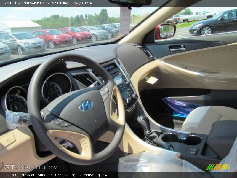 Sparkling Ruby / Camel 2013 Hyundai Sonata GLS