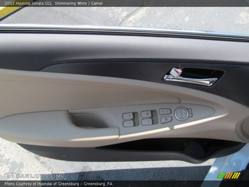 Shimmering White / Camel 2013 Hyundai Sonata GLS