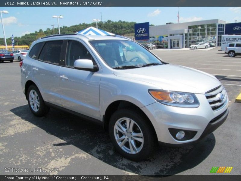 Moonstone Silver / Gray 2012 Hyundai Santa Fe SE V6