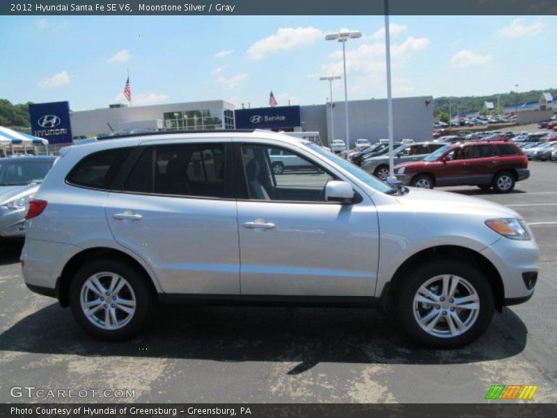 Moonstone Silver / Gray 2012 Hyundai Santa Fe SE V6