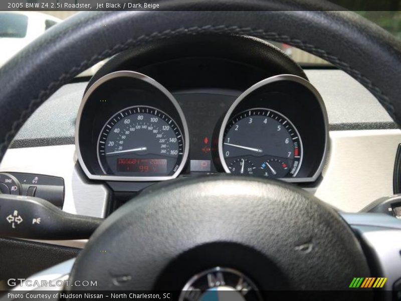Jet Black / Dark Beige 2005 BMW Z4 2.5i Roadster