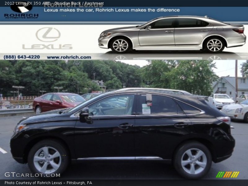 Obsidian Black / Parchment 2012 Lexus RX 350 AWD