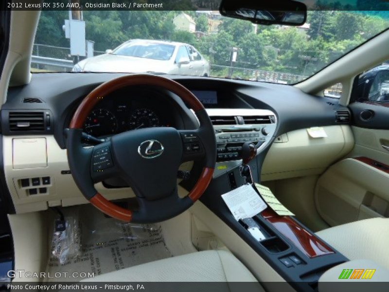 Obsidian Black / Parchment 2012 Lexus RX 350 AWD