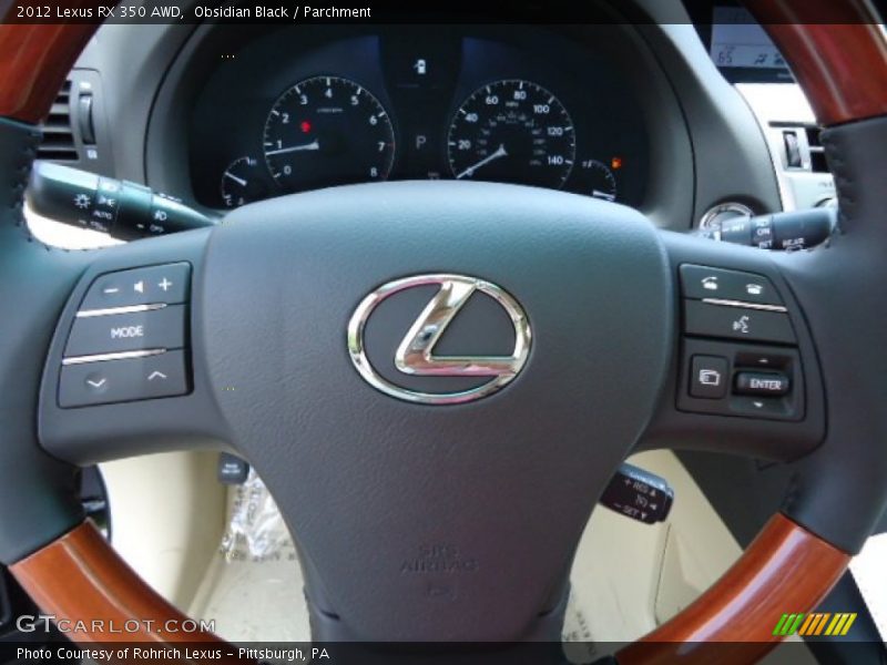 Obsidian Black / Parchment 2012 Lexus RX 350 AWD