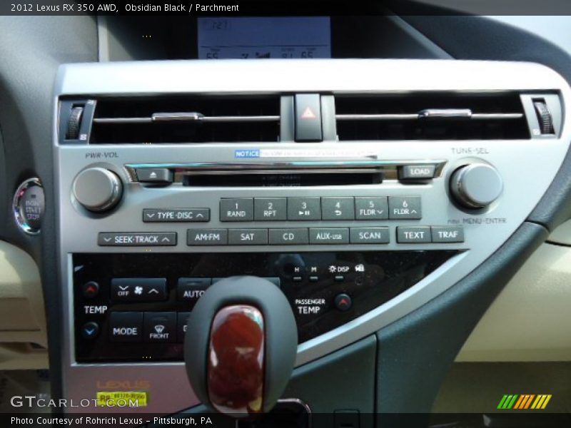 Obsidian Black / Parchment 2012 Lexus RX 350 AWD