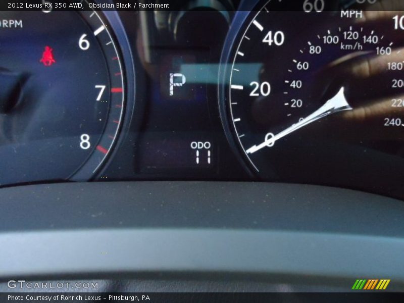 Obsidian Black / Parchment 2012 Lexus RX 350 AWD