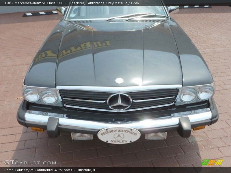 Anthracite Grey Metallic / Grey 1987 Mercedes-Benz SL Class 560 SL Roadster