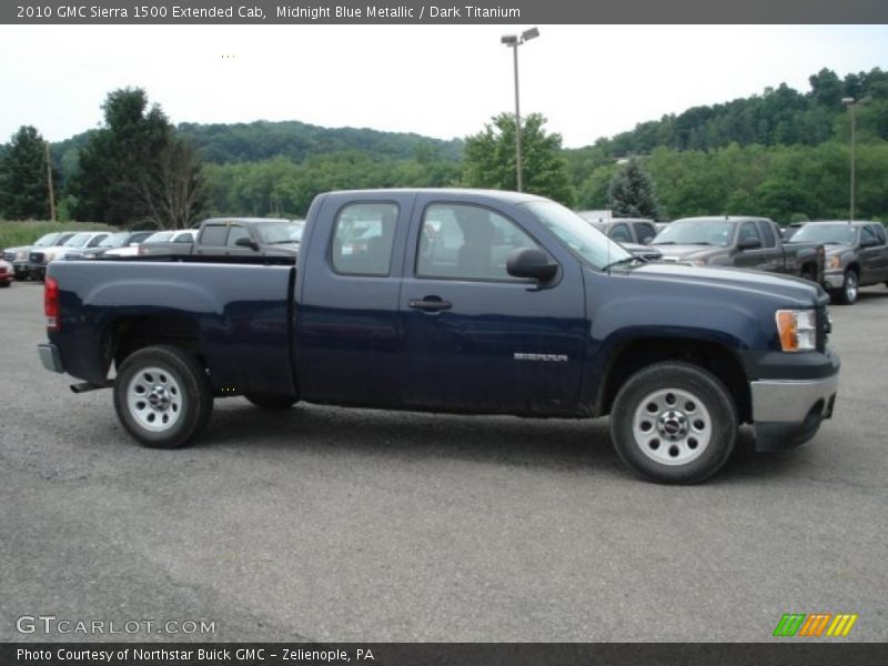 Midnight Blue Metallic / Dark Titanium 2010 GMC Sierra 1500 Extended Cab