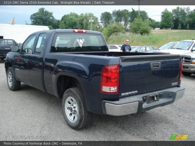 Midnight Blue Metallic / Dark Titanium 2010 GMC Sierra 1500 Extended Cab