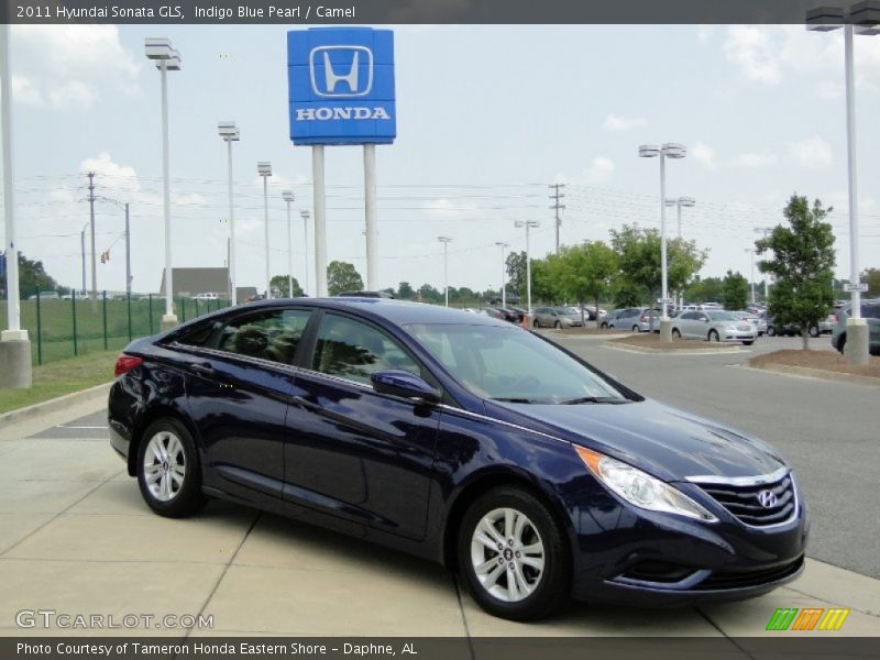 Indigo Blue Pearl / Camel 2011 Hyundai Sonata GLS