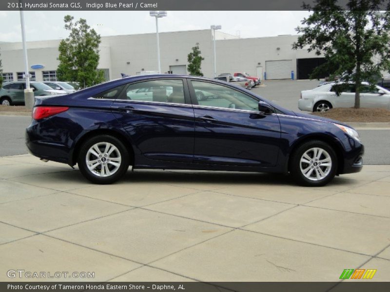 Indigo Blue Pearl / Camel 2011 Hyundai Sonata GLS