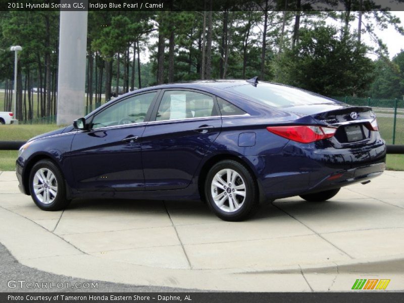 Indigo Blue Pearl / Camel 2011 Hyundai Sonata GLS