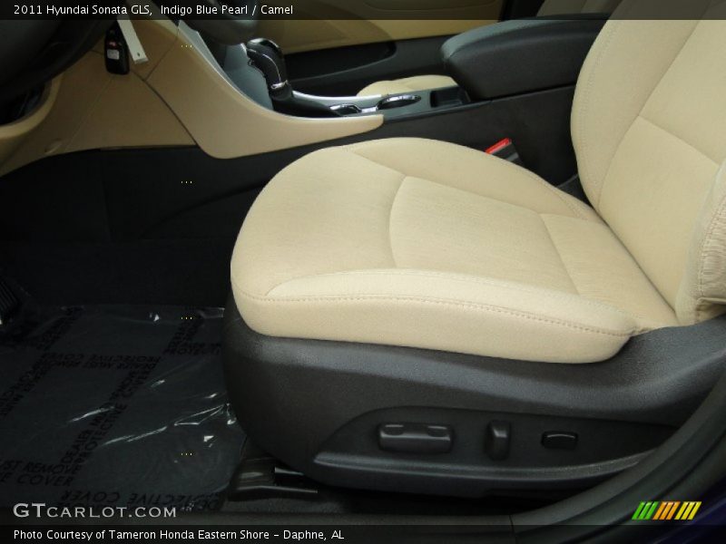 Indigo Blue Pearl / Camel 2011 Hyundai Sonata GLS