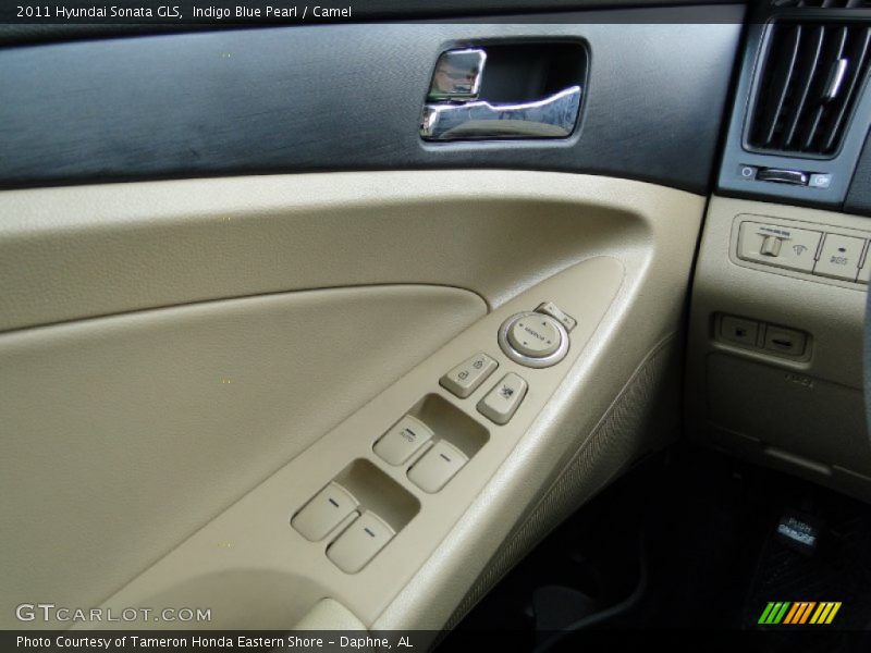 Indigo Blue Pearl / Camel 2011 Hyundai Sonata GLS