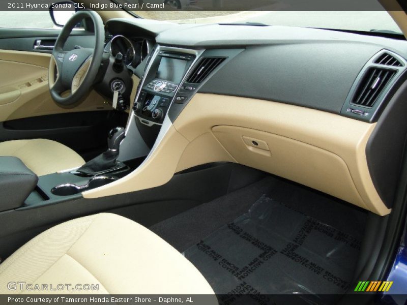 Indigo Blue Pearl / Camel 2011 Hyundai Sonata GLS
