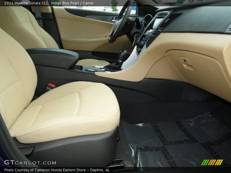 Indigo Blue Pearl / Camel 2011 Hyundai Sonata GLS