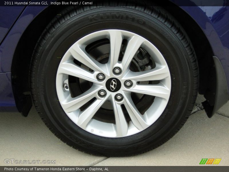 Indigo Blue Pearl / Camel 2011 Hyundai Sonata GLS