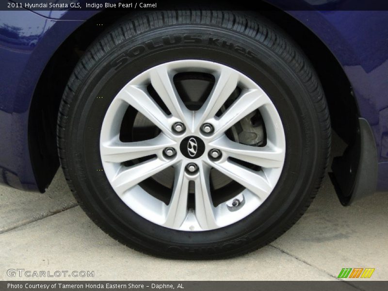 Indigo Blue Pearl / Camel 2011 Hyundai Sonata GLS