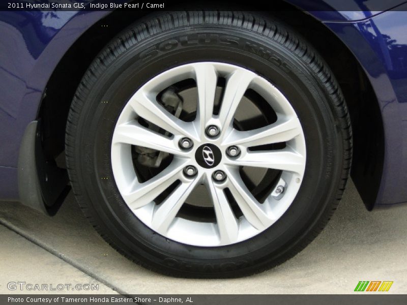 Indigo Blue Pearl / Camel 2011 Hyundai Sonata GLS