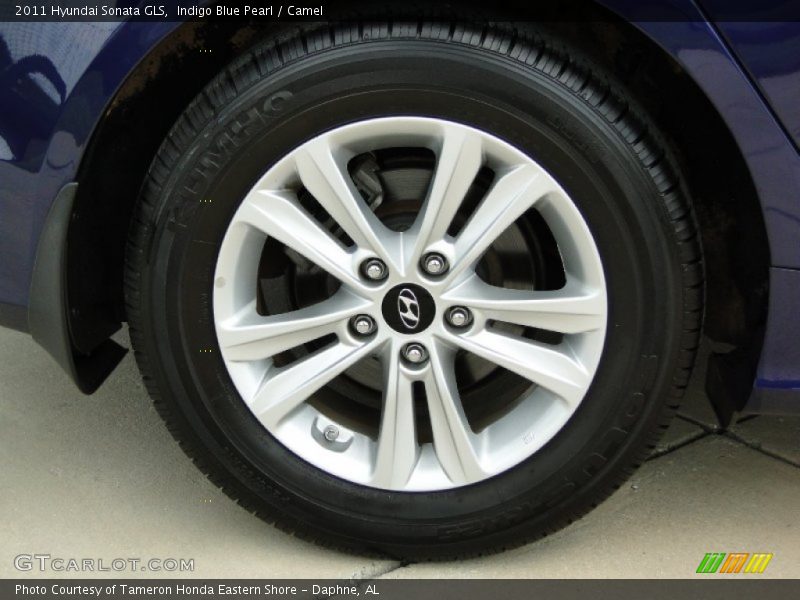 Indigo Blue Pearl / Camel 2011 Hyundai Sonata GLS