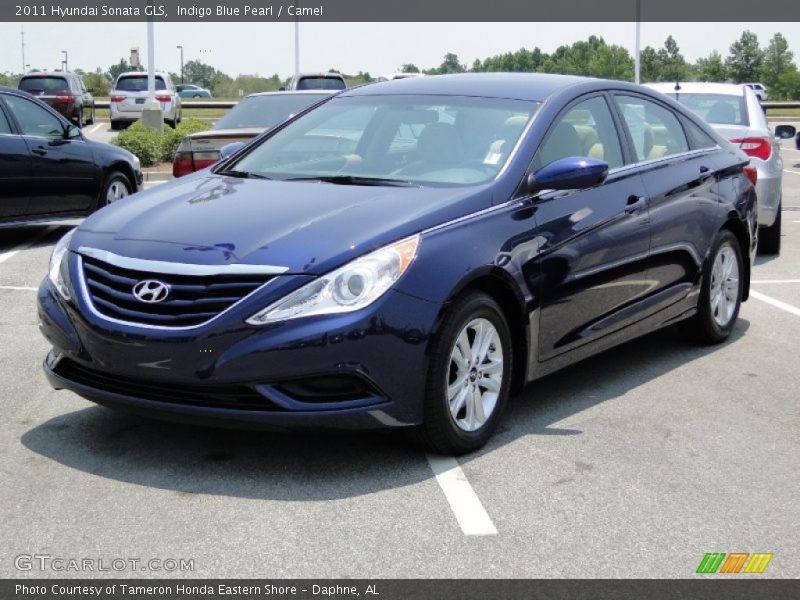 Indigo Blue Pearl / Camel 2011 Hyundai Sonata GLS